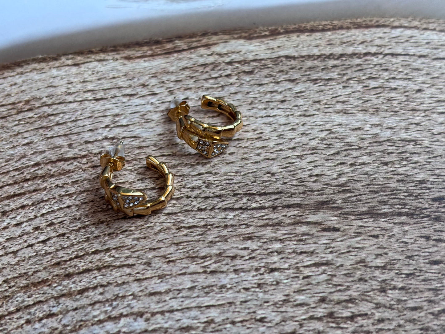 Snake loop earring