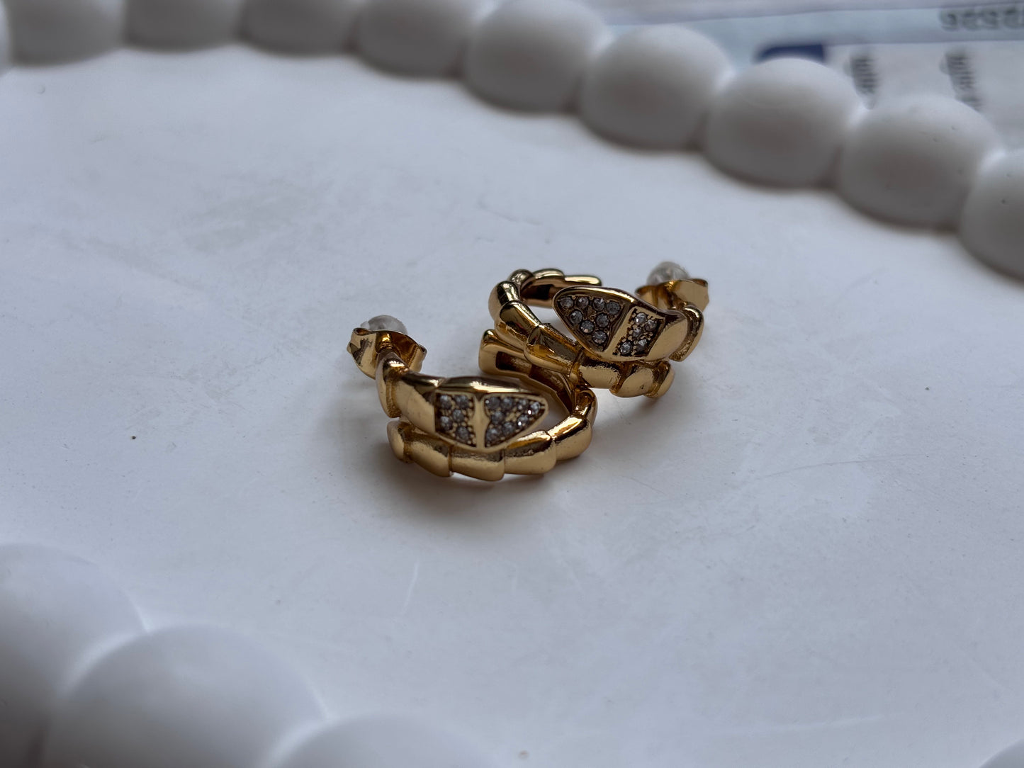 Snake loop earring