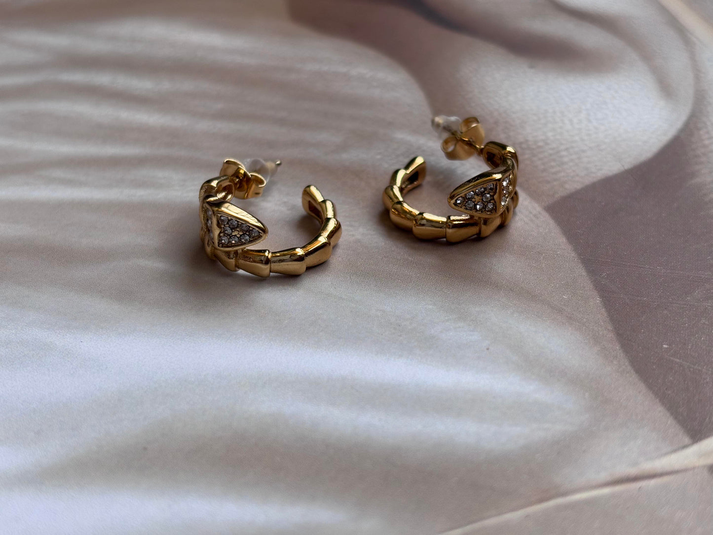 Snake loop earring