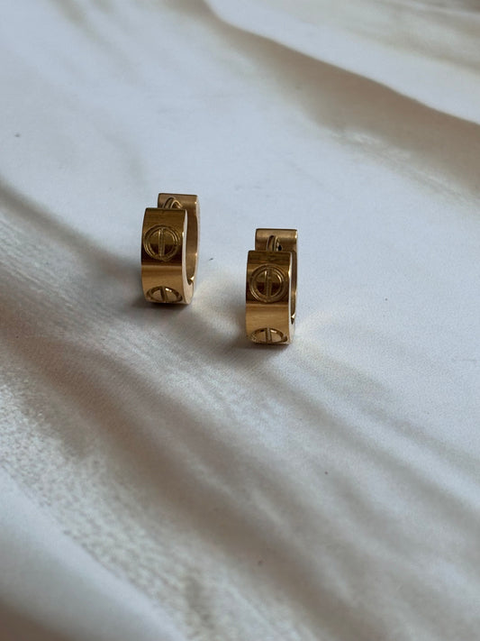 Cartier inspired plain huggie earrings