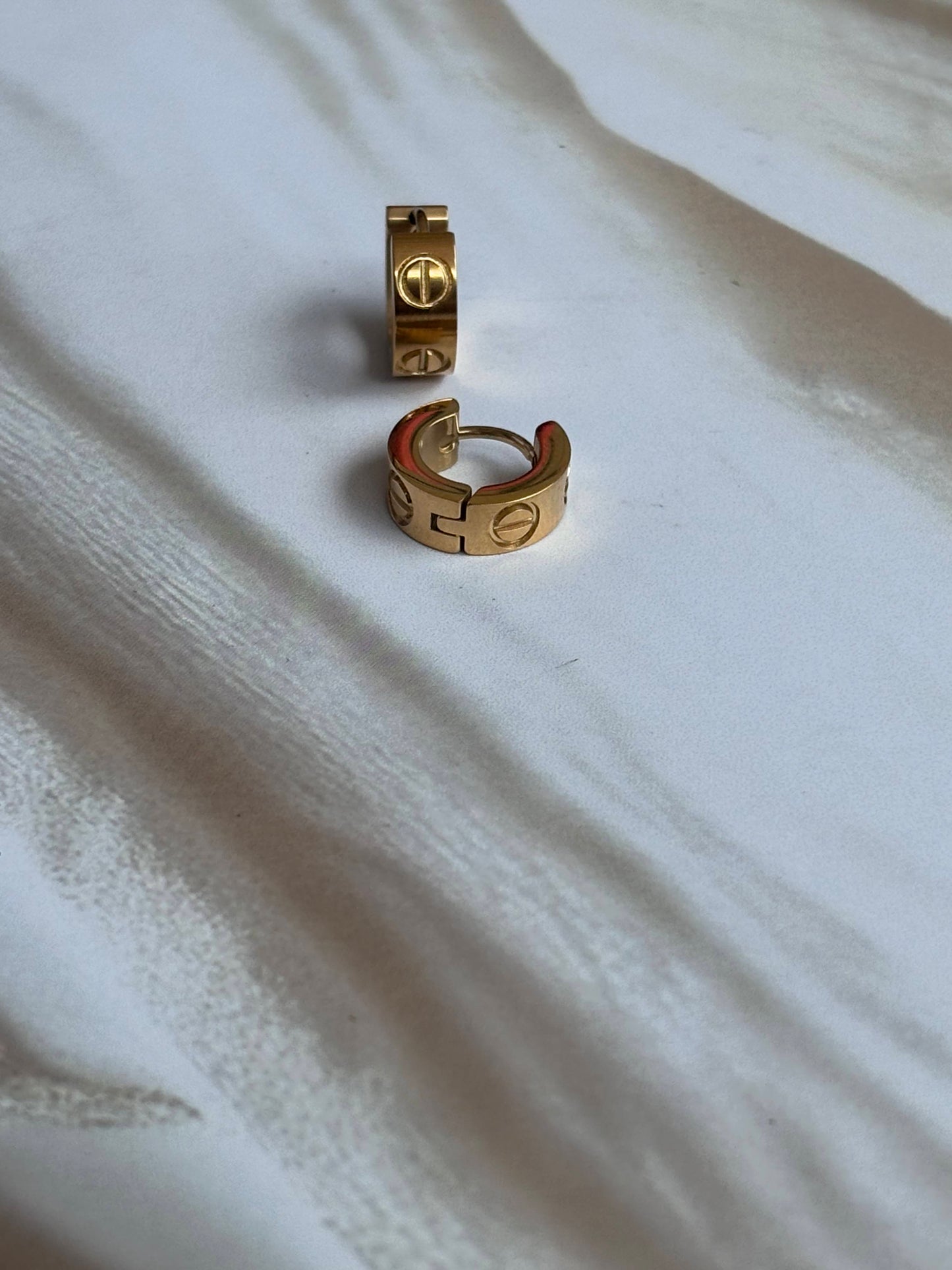 Cartier inspired plain huggie earrings