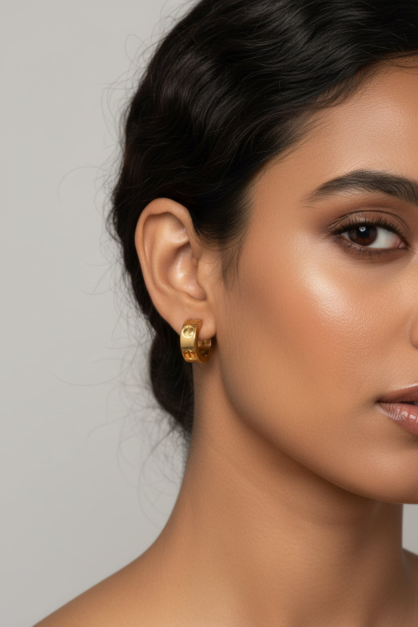 Cartier inspired plain huggie earrings