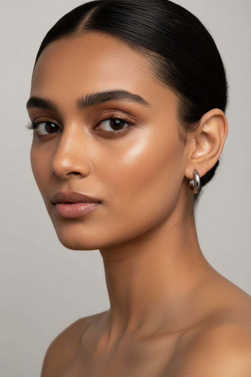 Studdie Silver Hoop