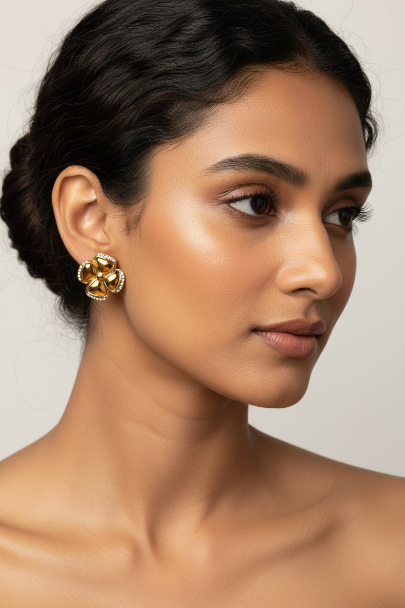 Flower Fan Studs