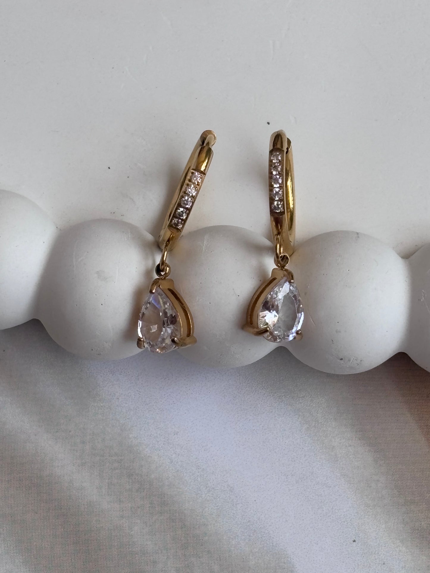 AD Drop Huggie earrings