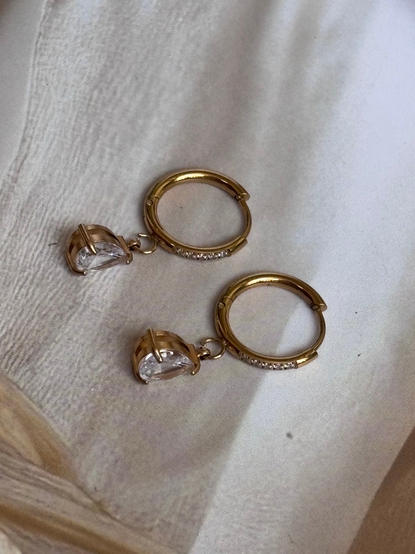 AD Drop Huggie earrings