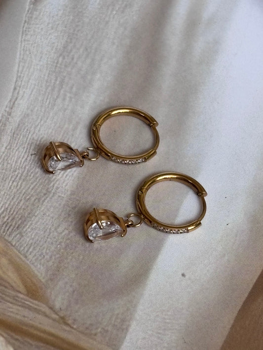 AD Drop Huggie earrings