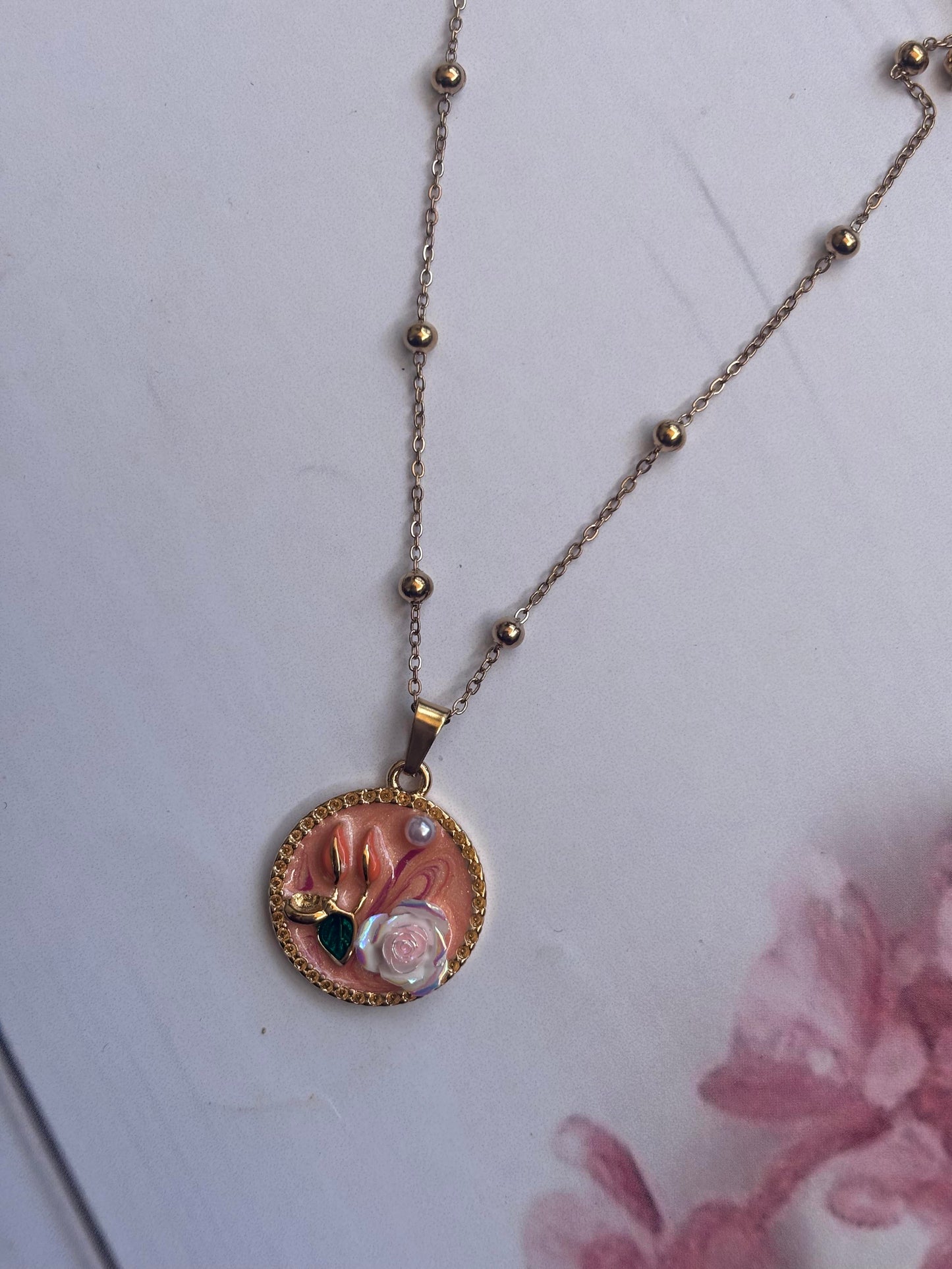Blush Rose Necklace
