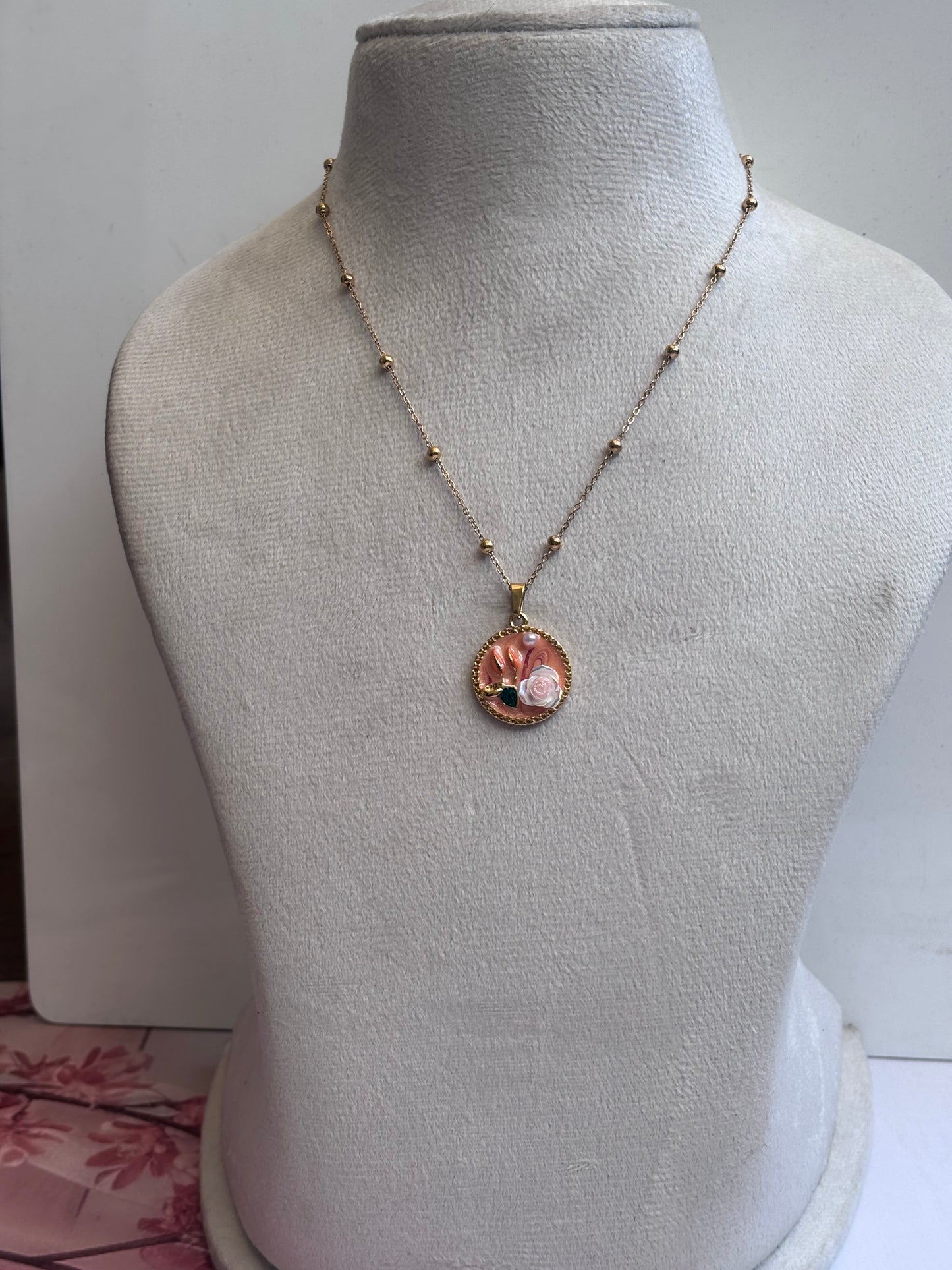 Blush Rose Necklace