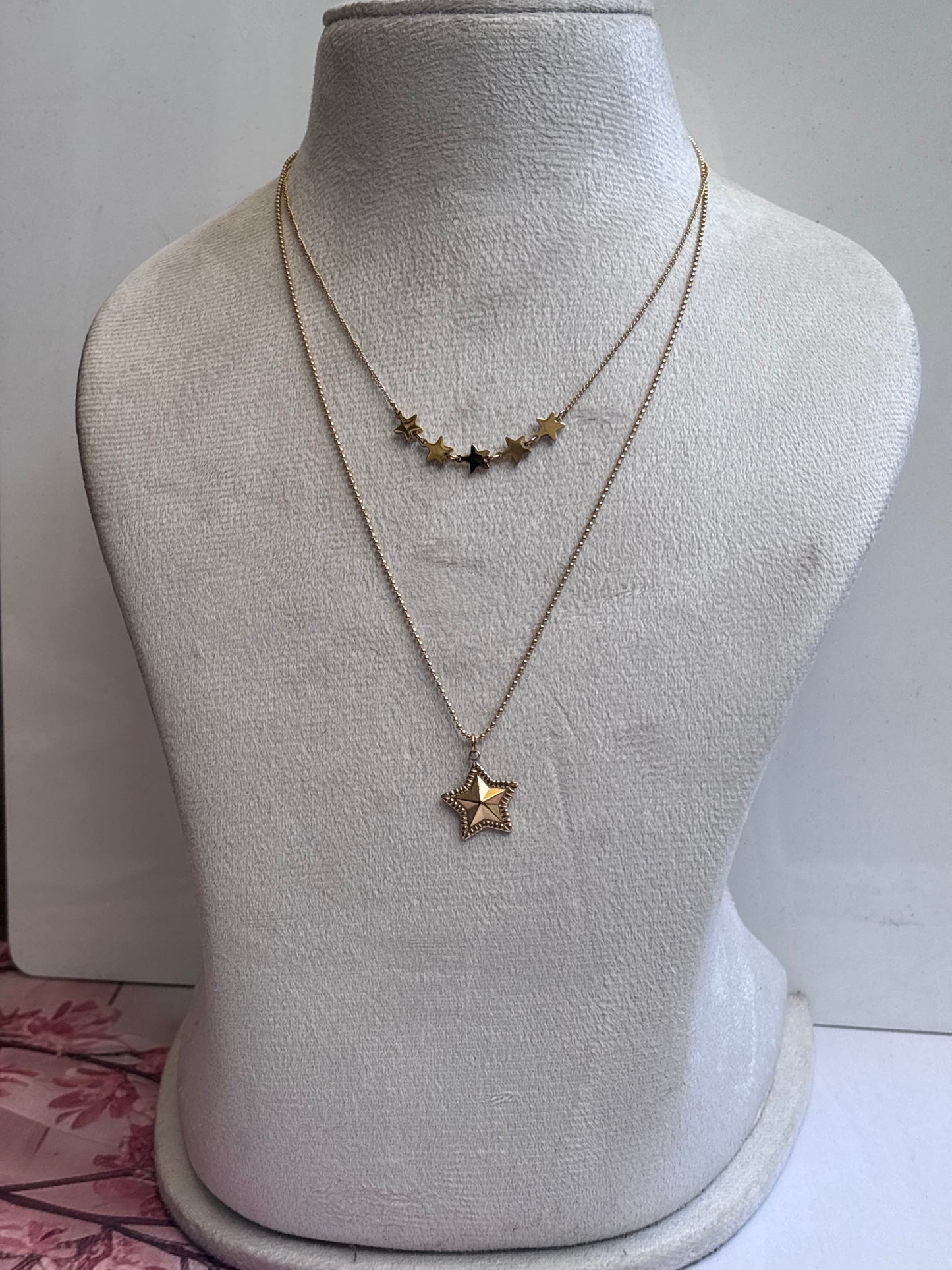 Starry star layered necklace