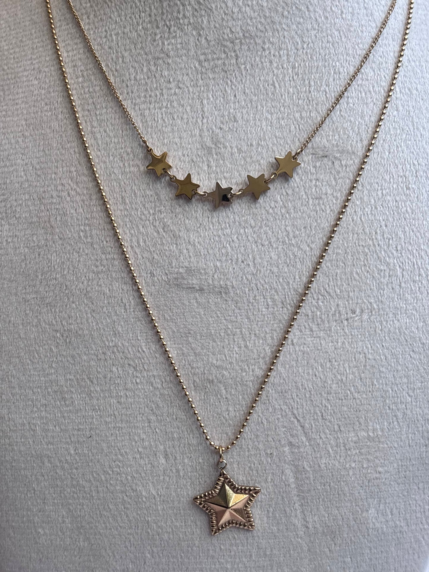 Starry star layered necklace