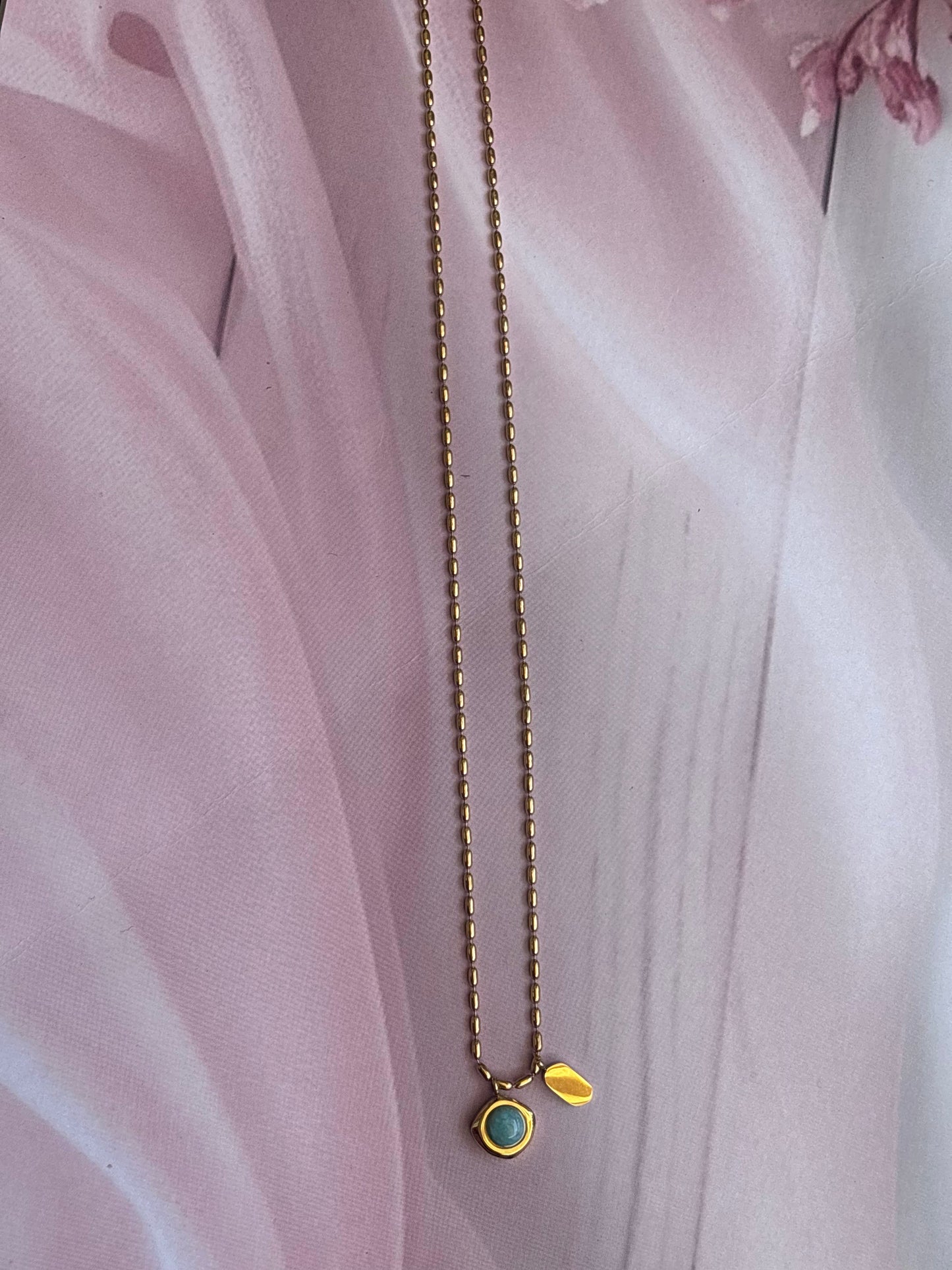 Blue bead statement necklace