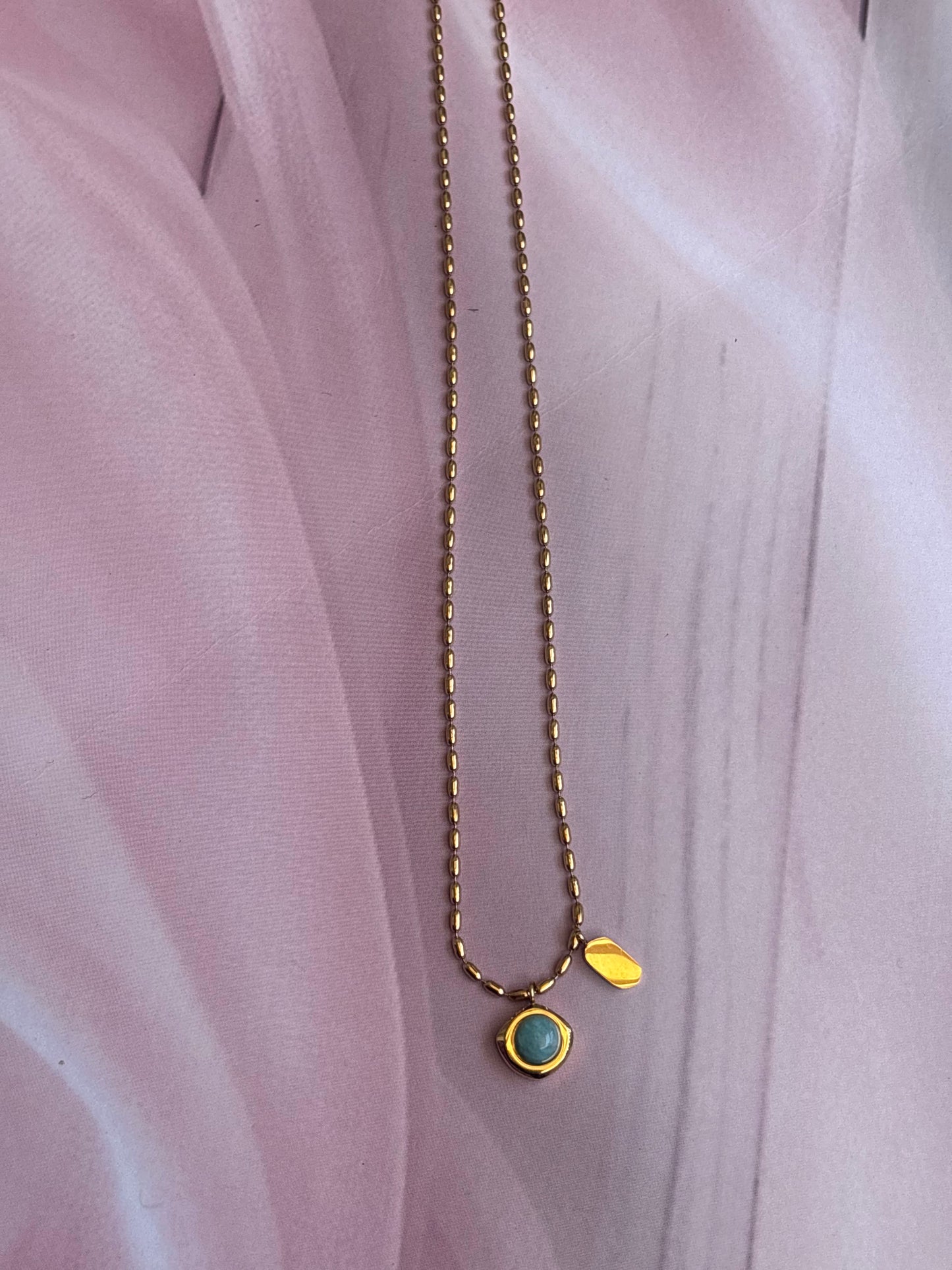 Blue bead statement necklace