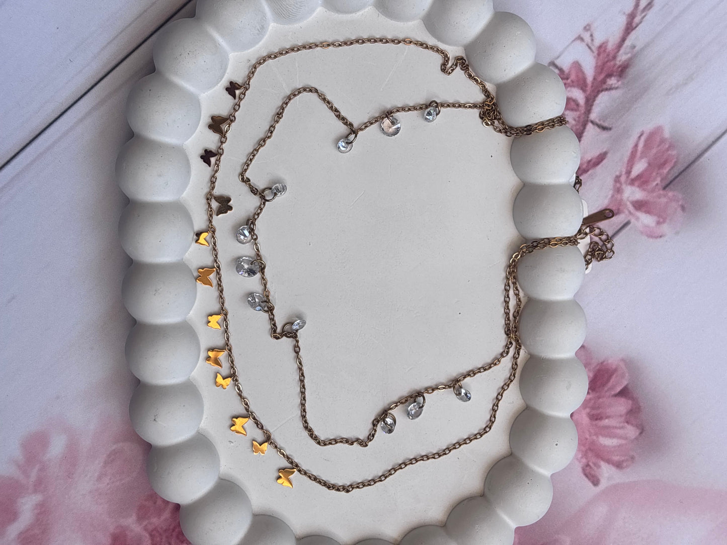 Stones 'n' Butterflies Layered Necklace