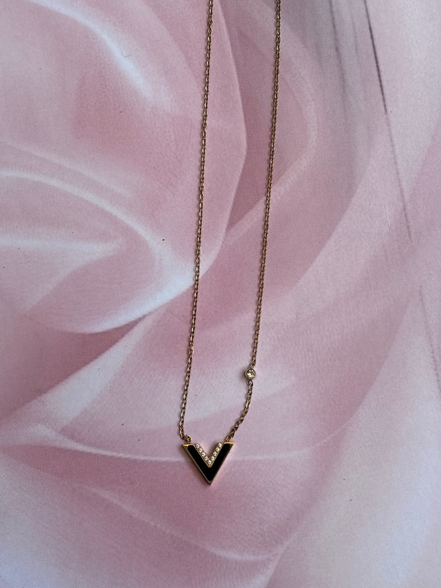 Black V Necklace