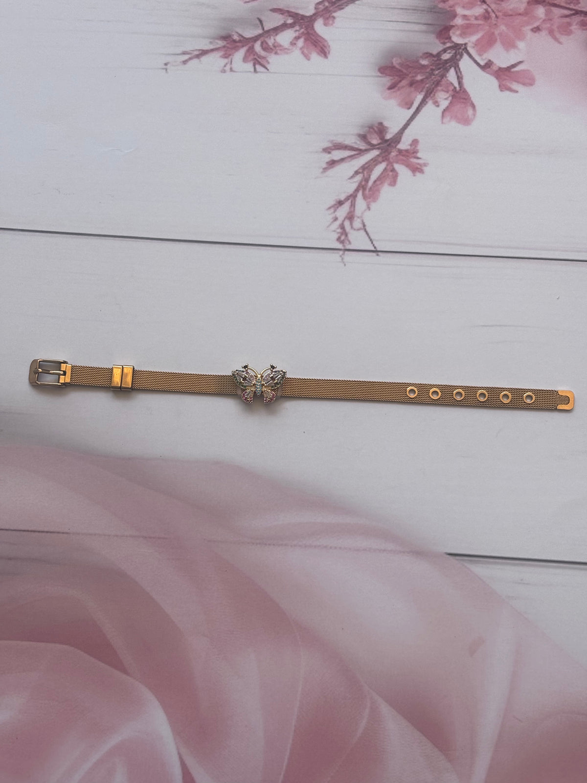 Zircon Butterfly belt bracelet