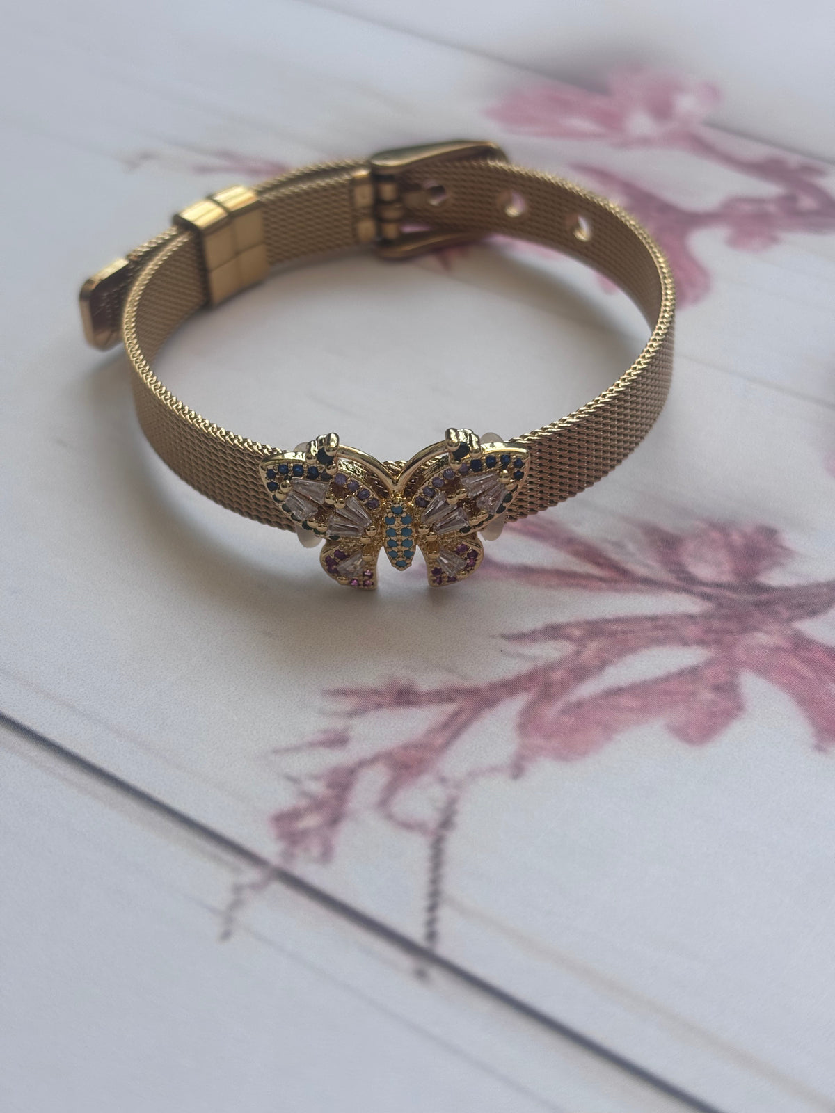Zircon Butterfly belt bracelet