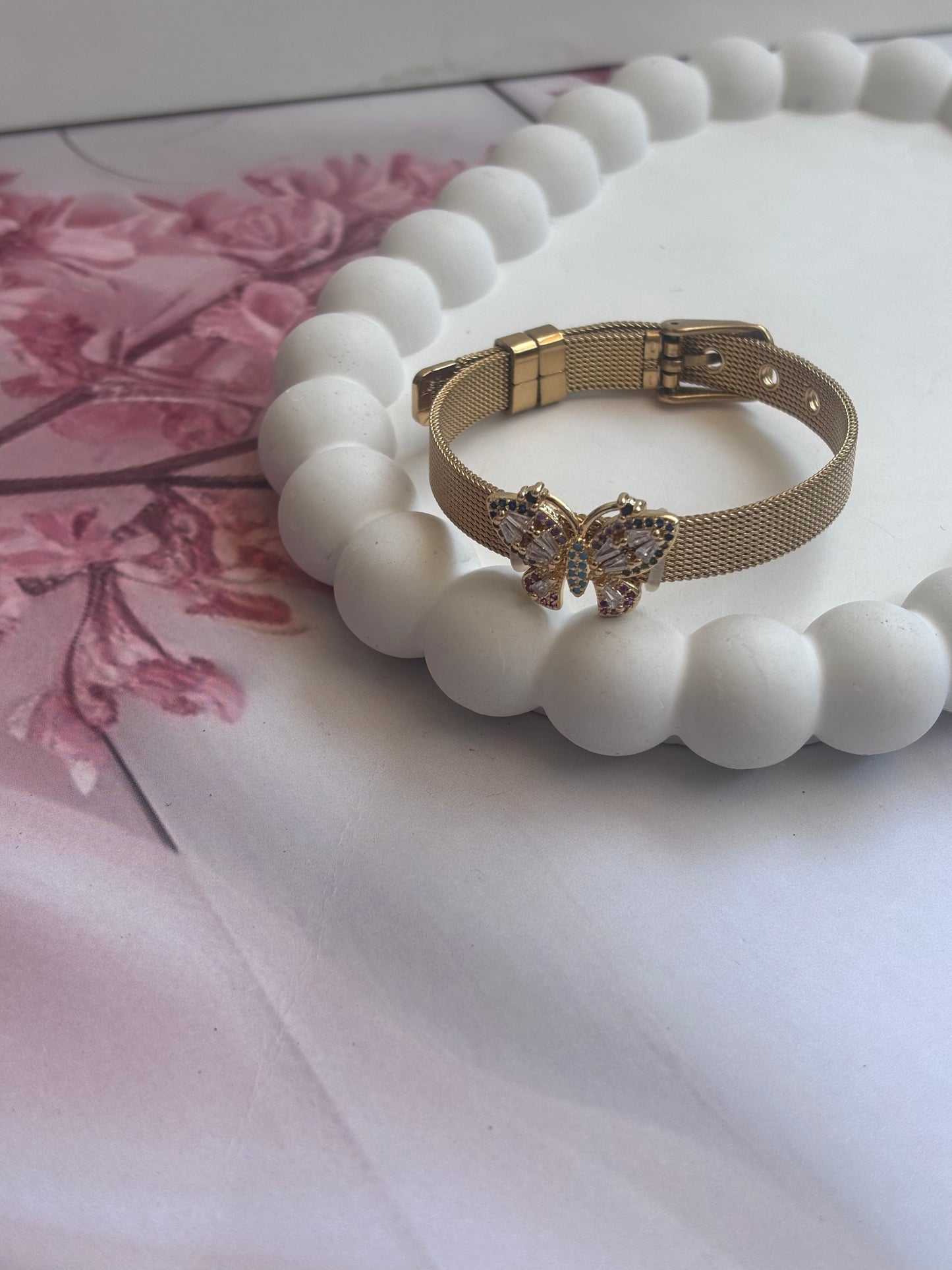 Zircon Butterfly belt bracelet
