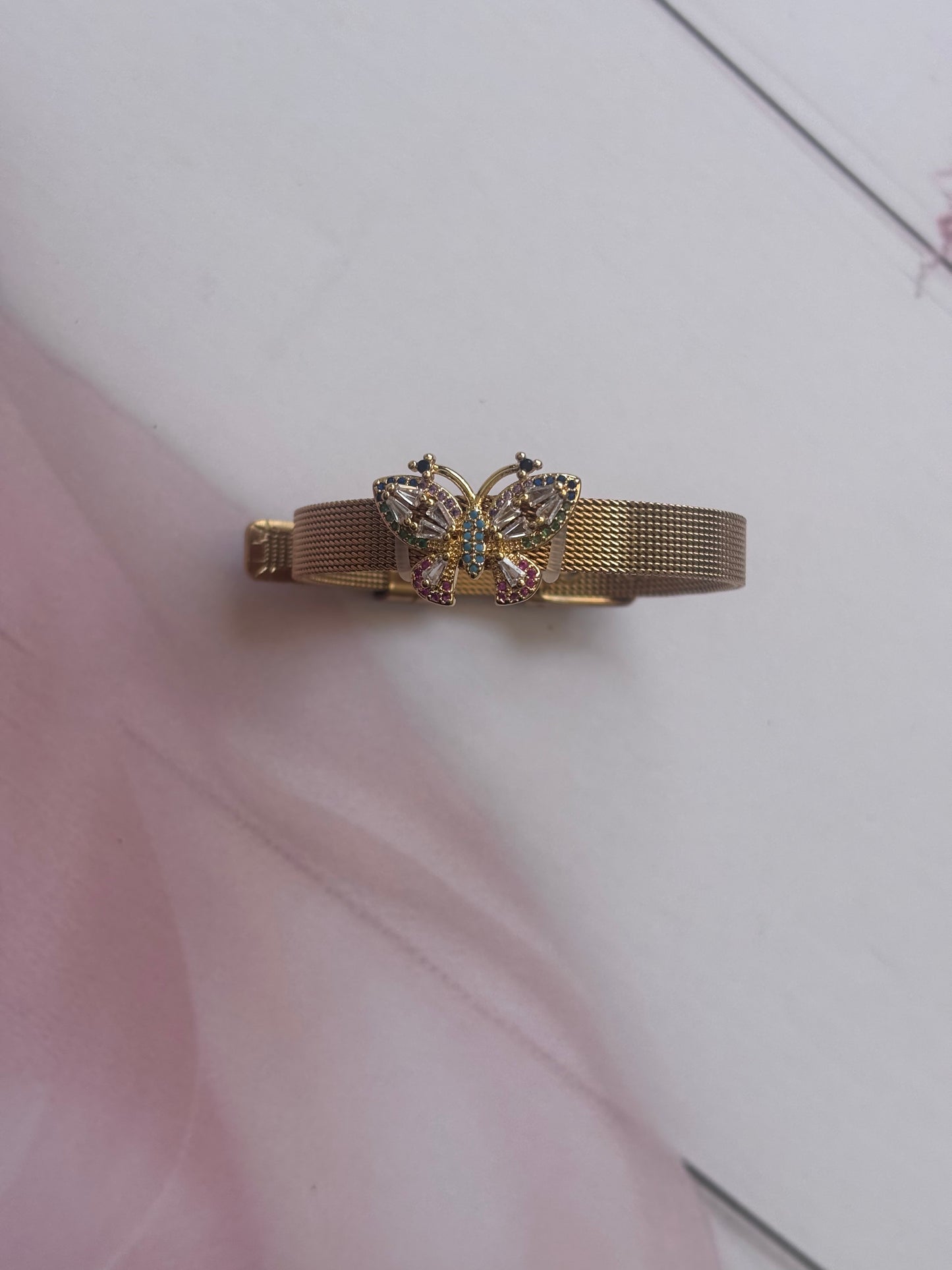 Zircon Butterfly belt bracelet