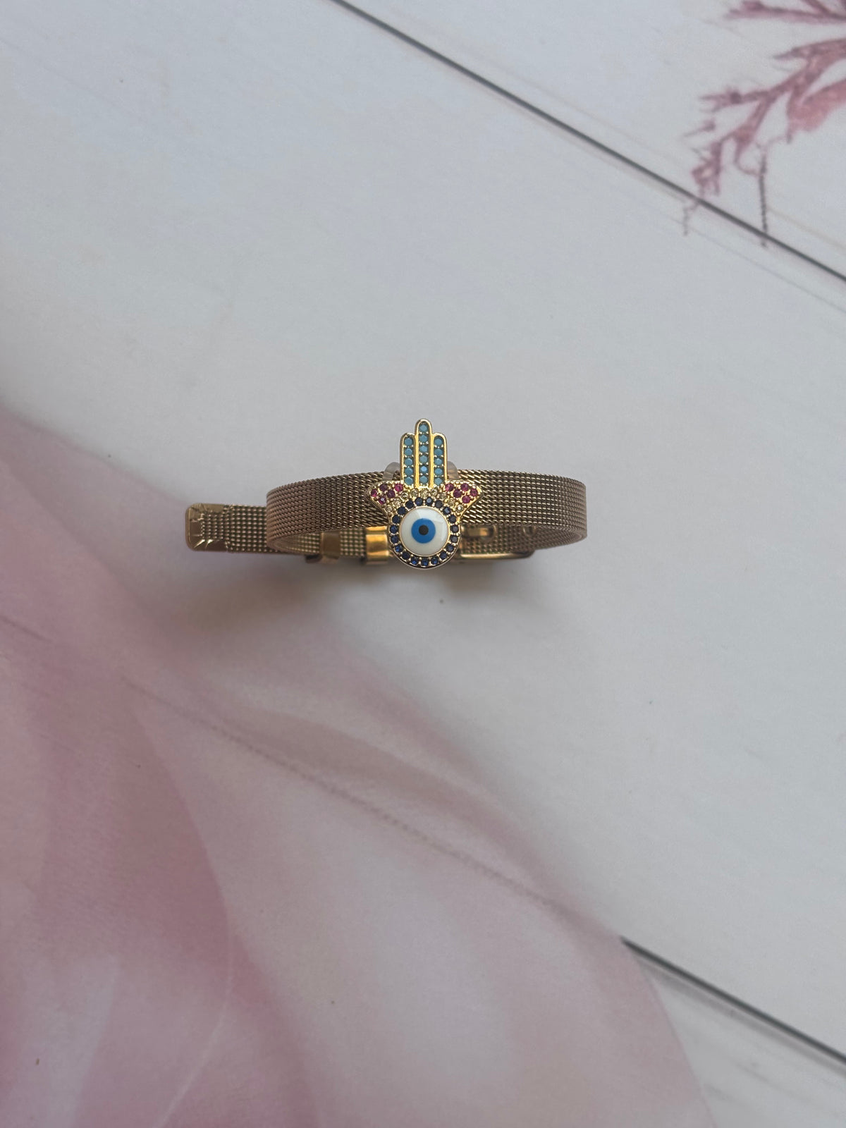 Evil Eye Palm Belt Bracelet