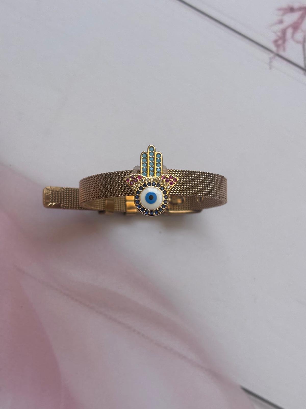 Evil Eye Palm Belt Bracelet