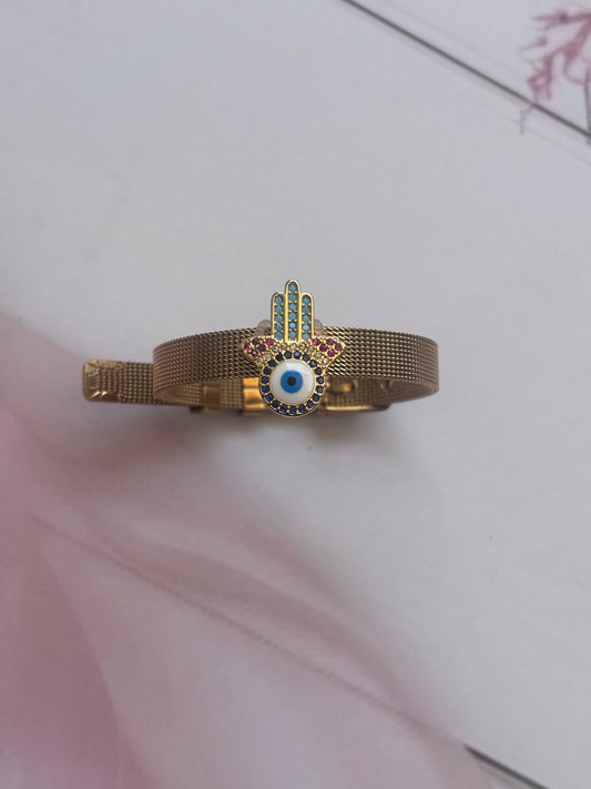 Evil Eye Palm Belt Bracelet