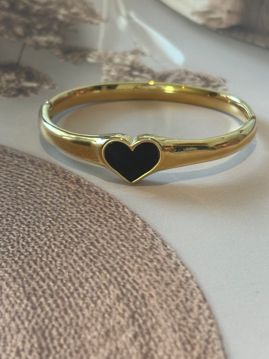 Black heart Bracelet kada