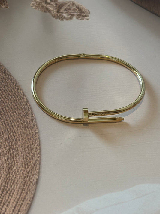 Golden Nail design Bracelet