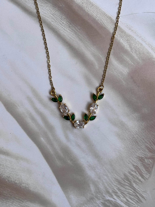 Tulip Necklace -Green