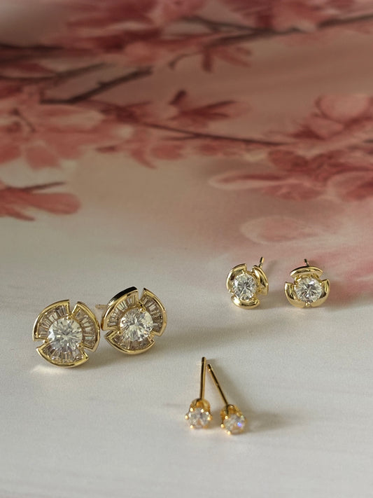 COMBO 3 Round AD studs