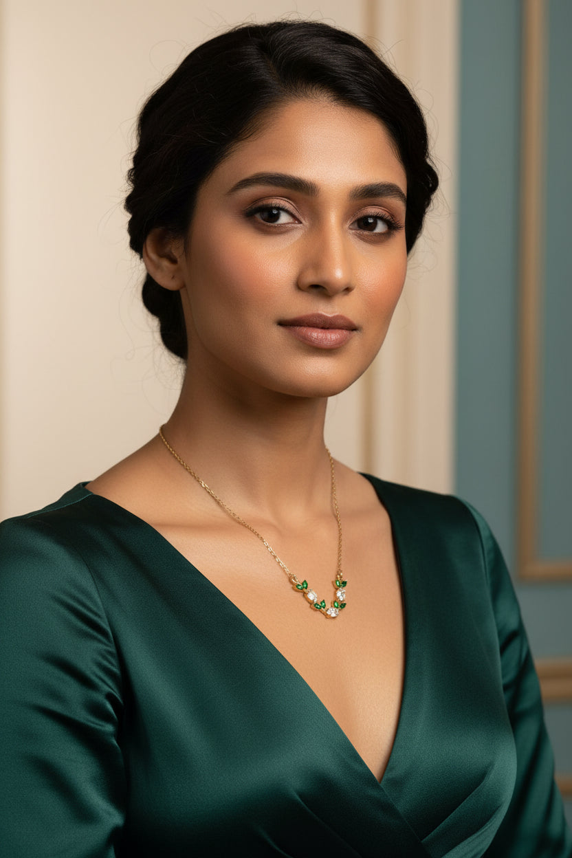 Tulip Necklace -Green