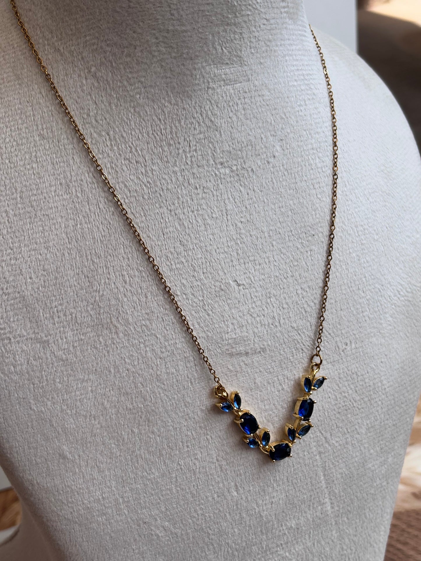 Tulip Necklace -Blue