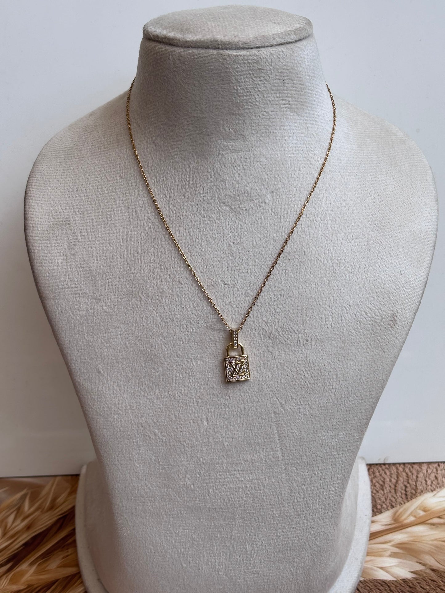 LV lock Pendant necklace
