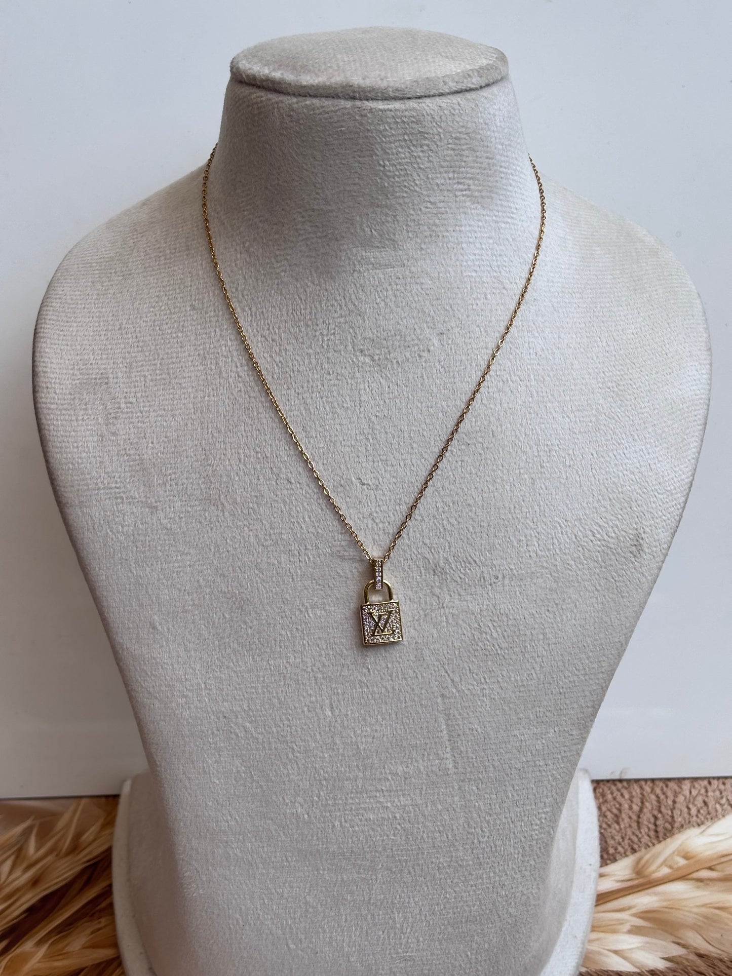 LV lock Pendant necklace