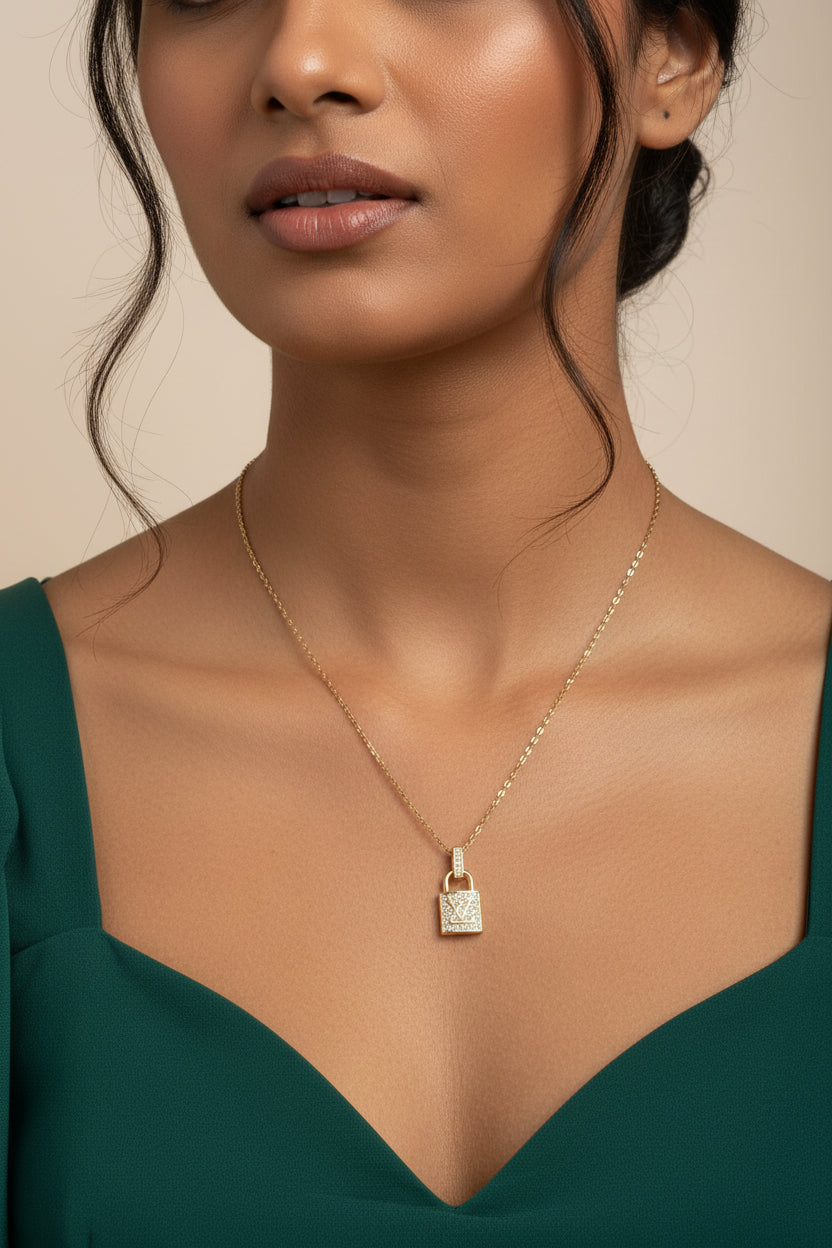 LV lock Pendant necklace
