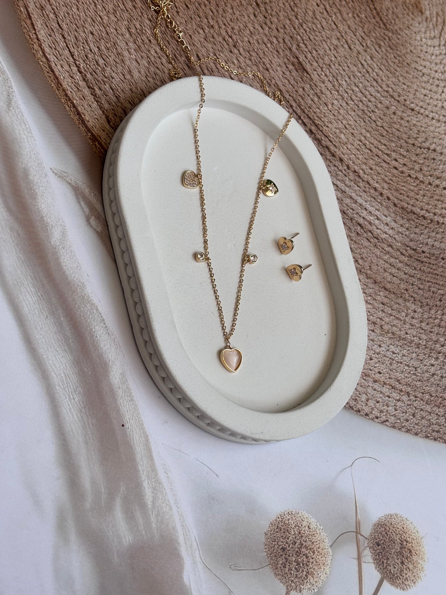 Pastel charms necklace set
