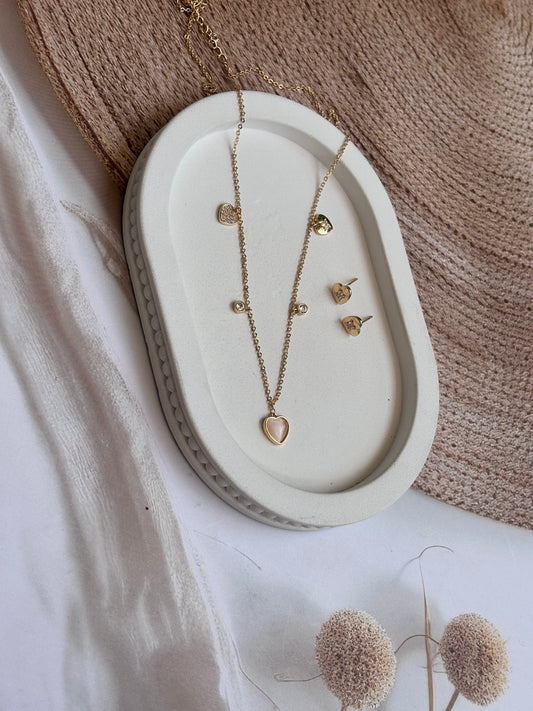 Pastel charms necklace set