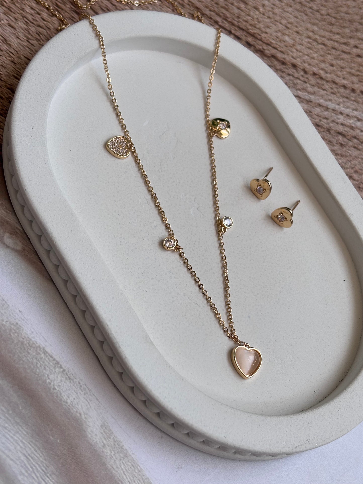 Pastel charms necklace set