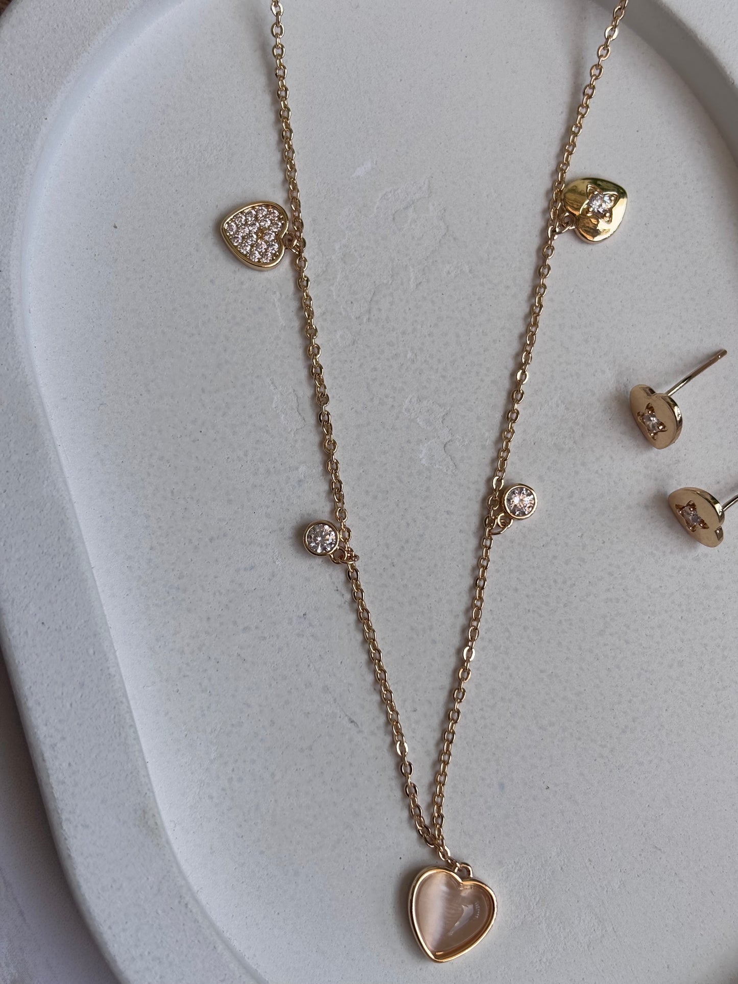 Pastel charms necklace set