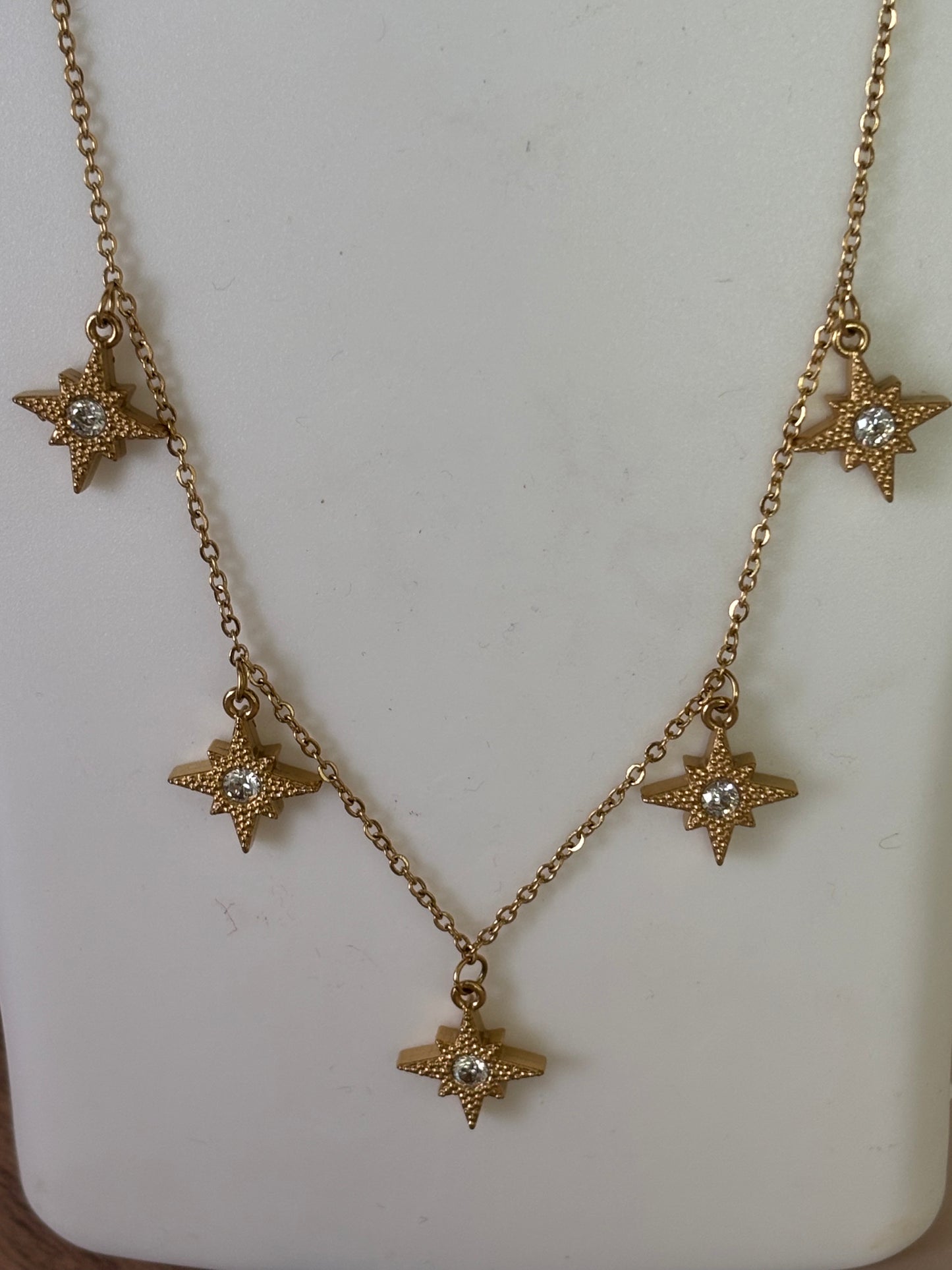 Golden starry star Necklace