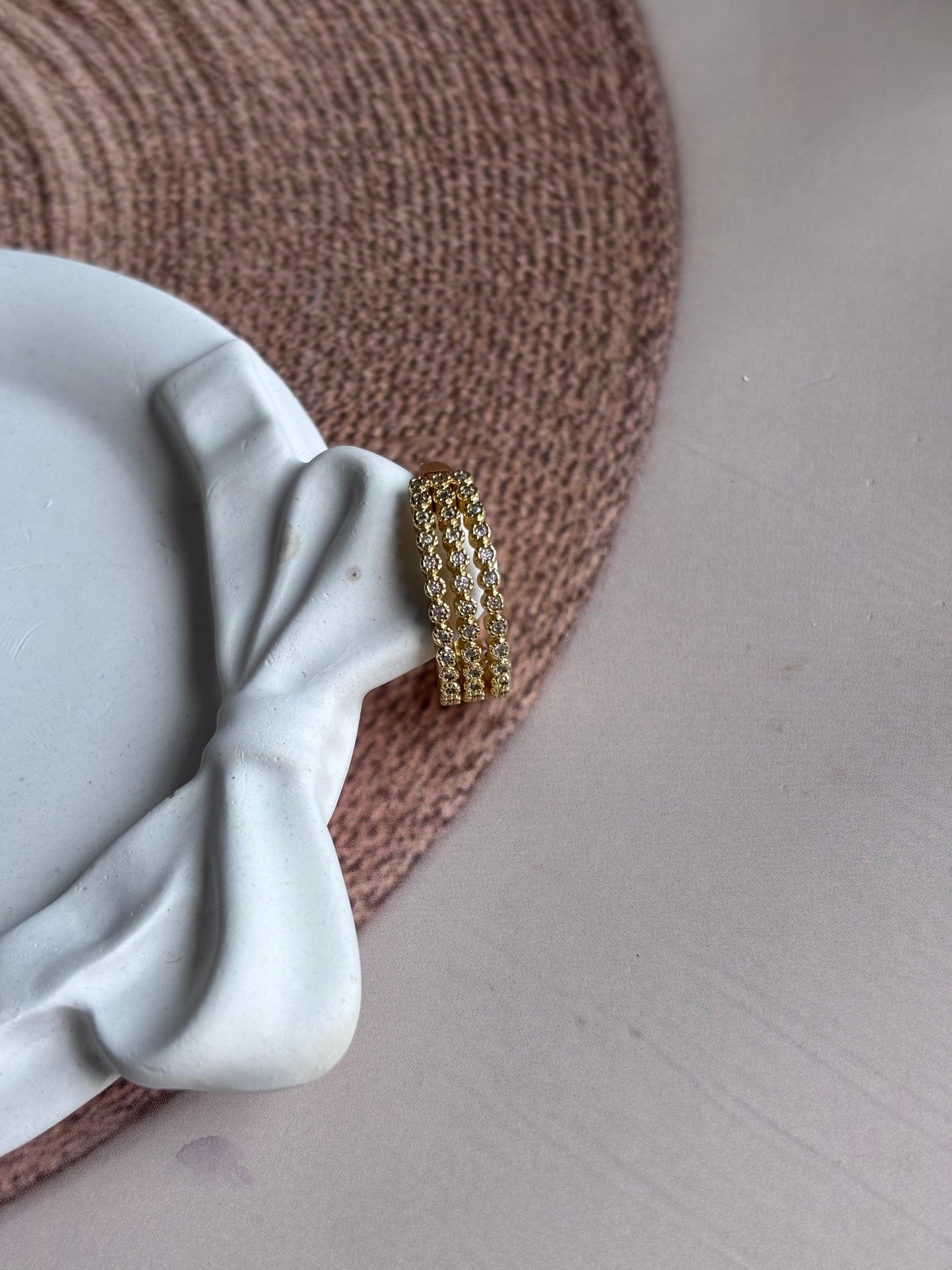 Round 3 LINE AD studded ring