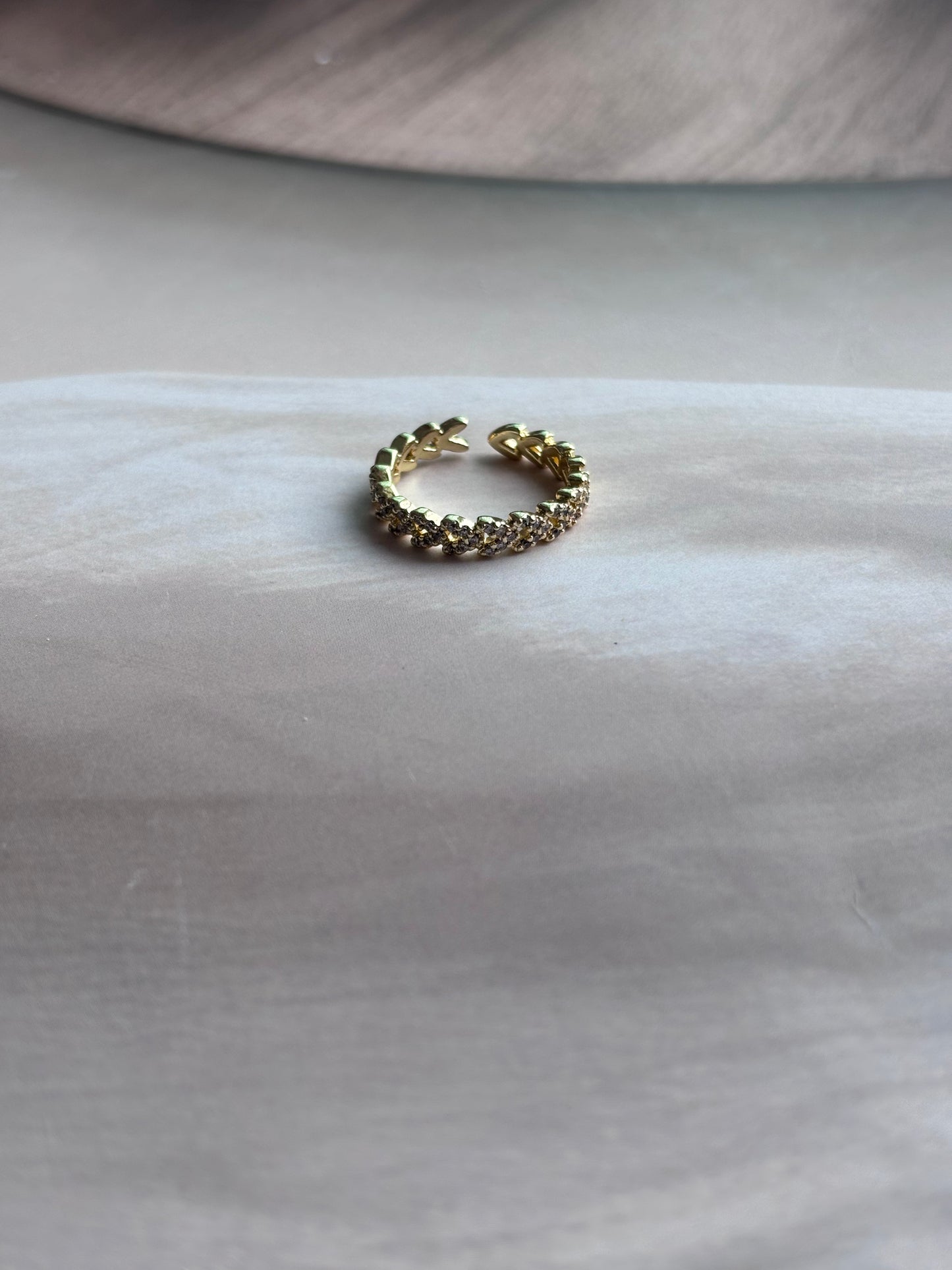 Tiny hearts loaded AD ring, delicate