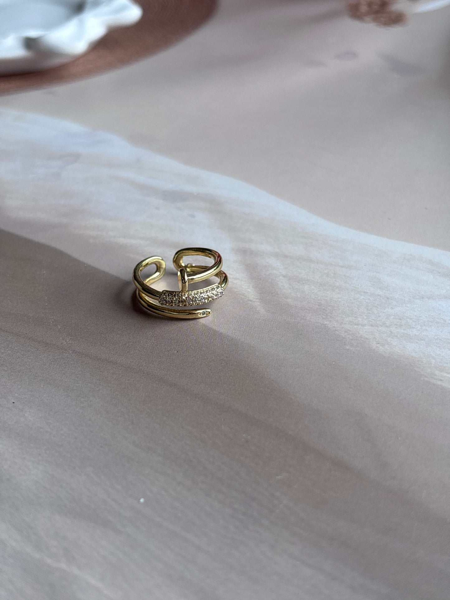 Nail n Cartier Studded Ring