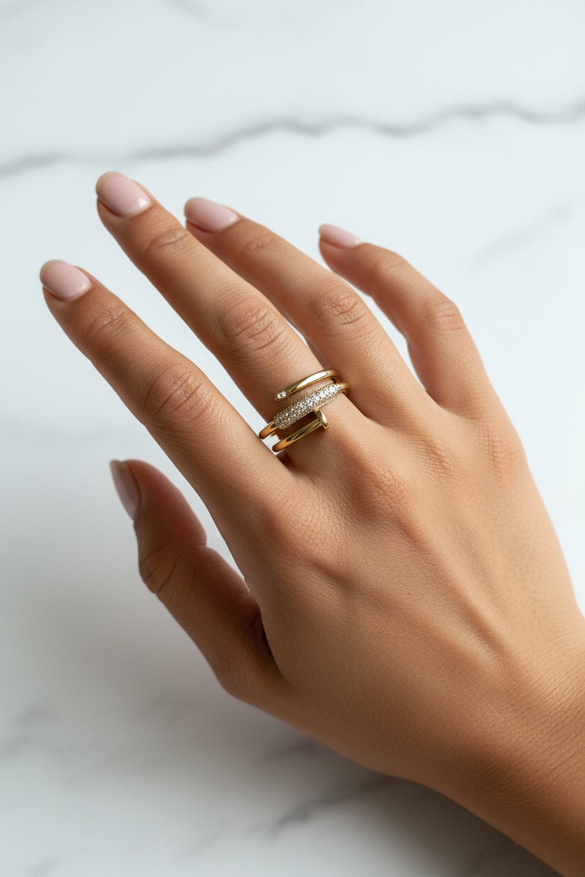 Nail n Cartier Studded Ring