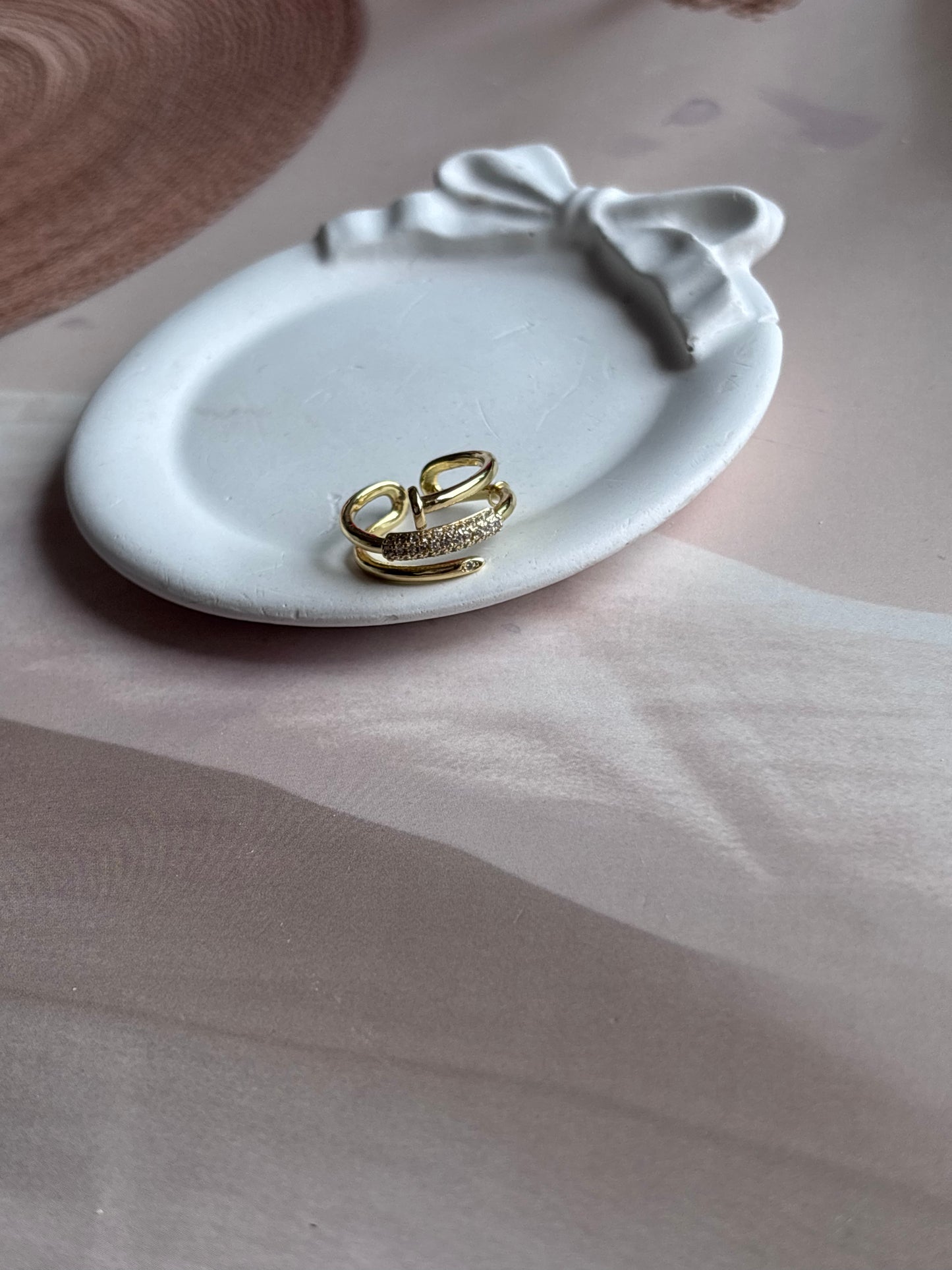 Nail n Cartier Studded Ring