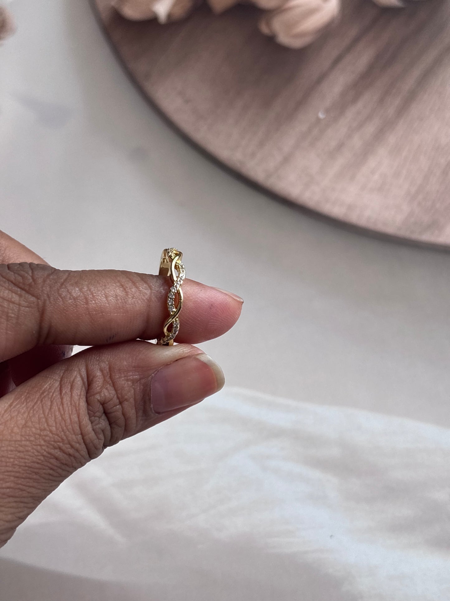 Studded inward AD Ring