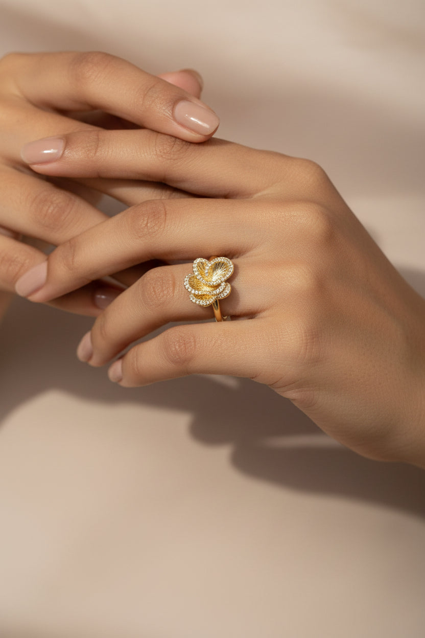 Golden flower AD border ring