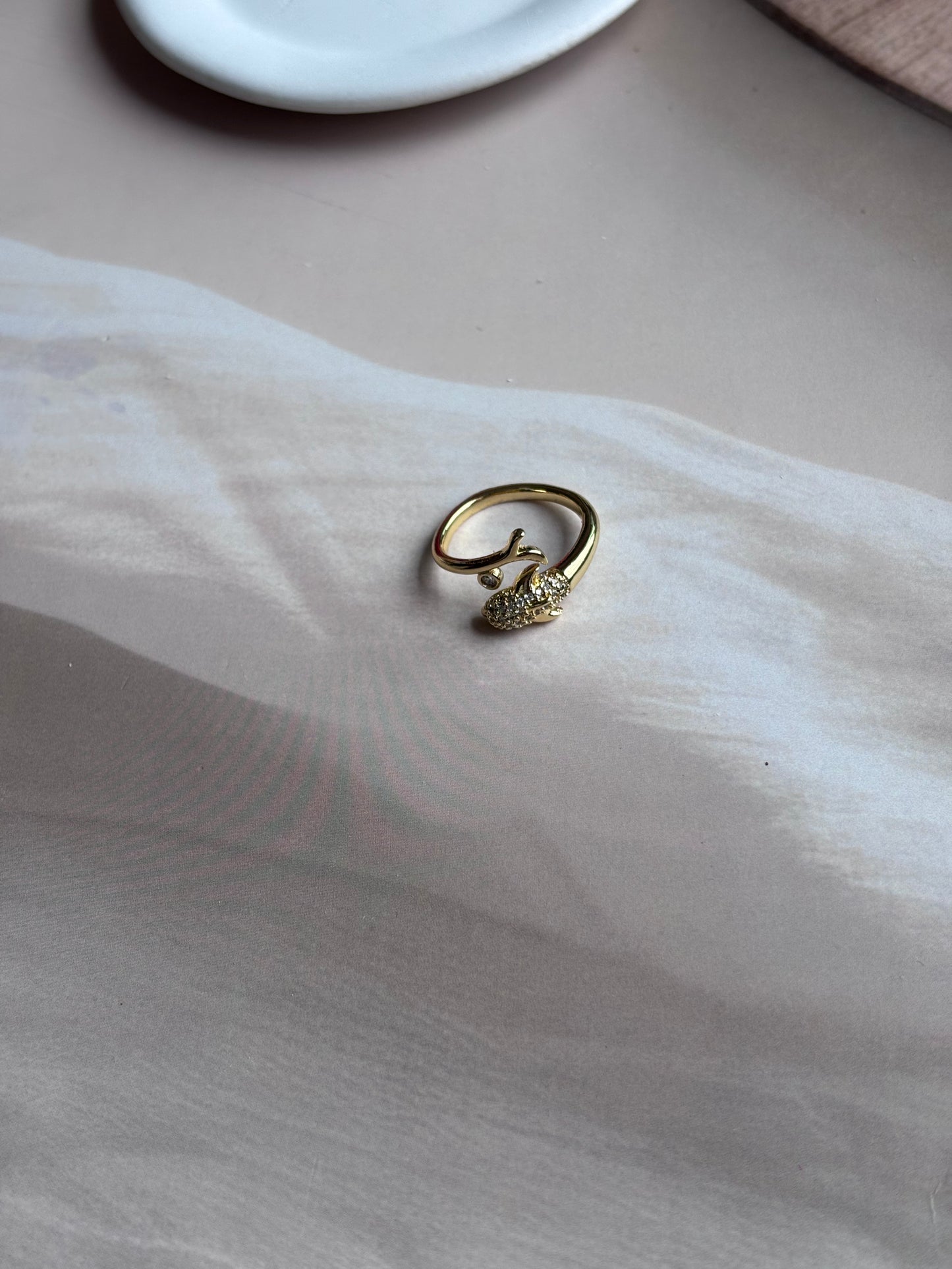 Dolphin ring, studded