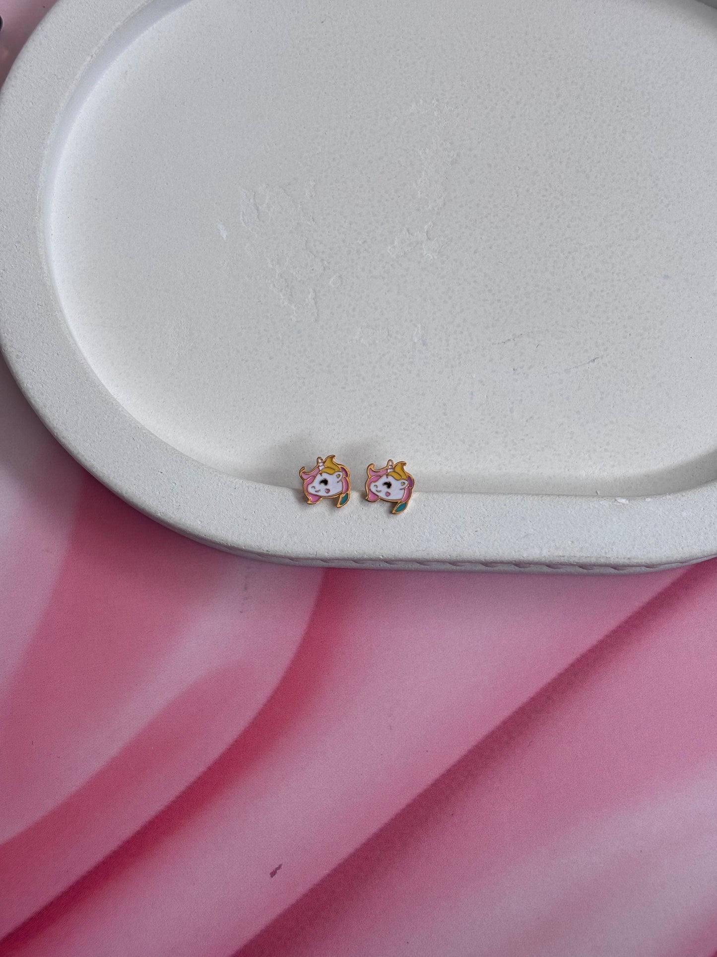 Pink Unicorn Studs