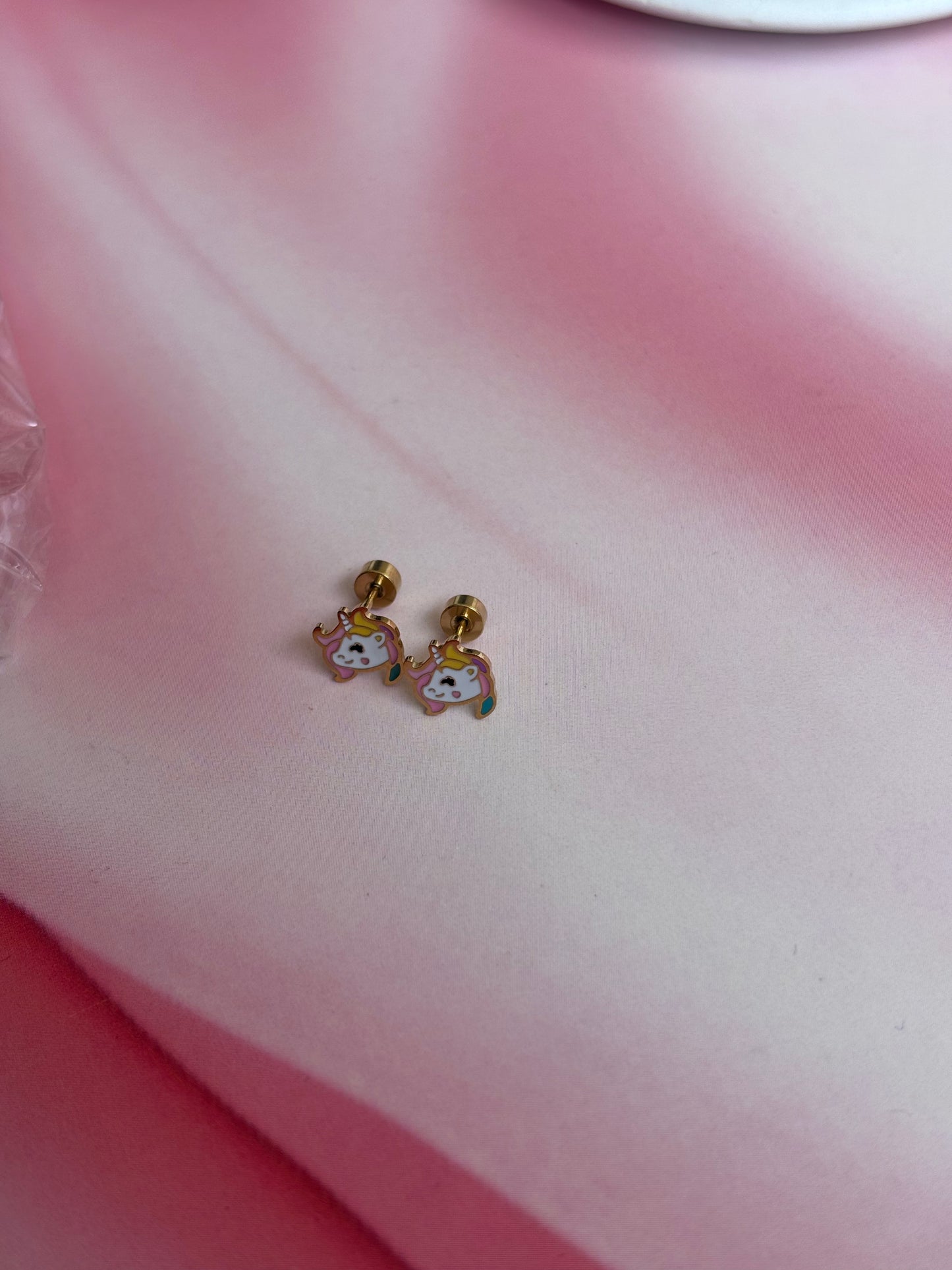 Pink Unicorn Studs